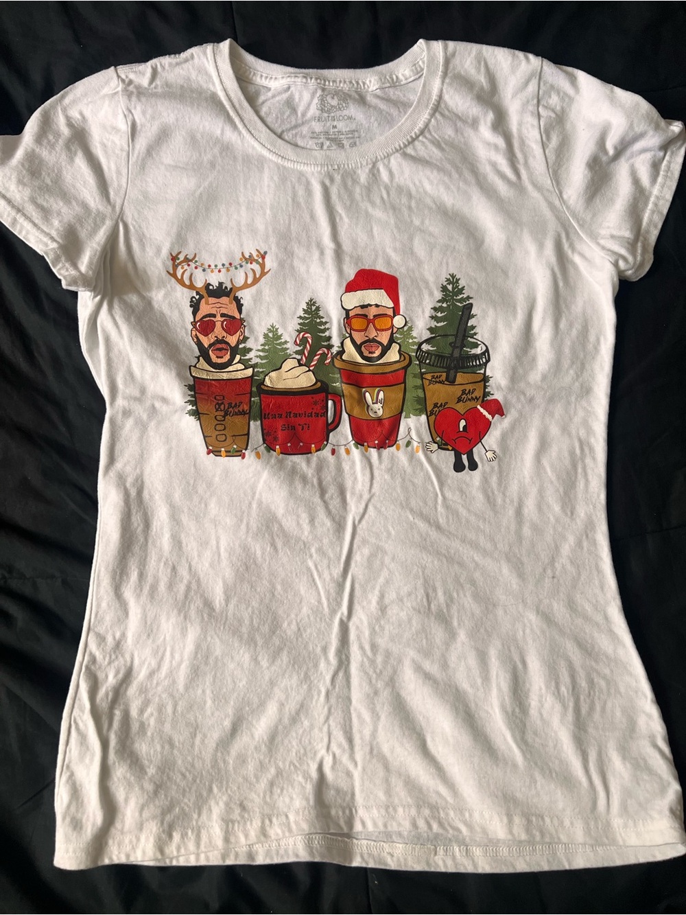 Holiday Coffee Crew Graphic Tee - White